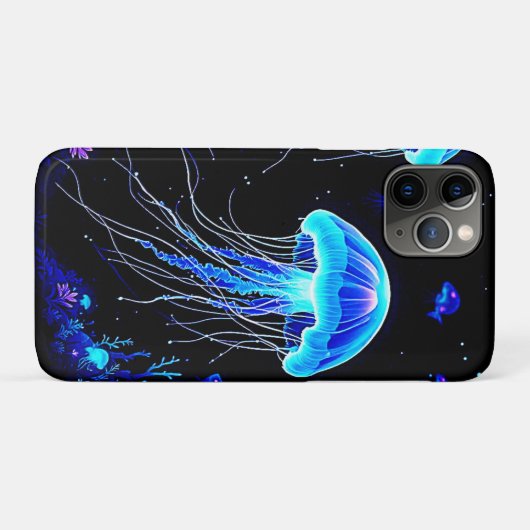 Coques Case-Mate iPhone Rêve de méduse bioluminescente (Dos (Horizontal))