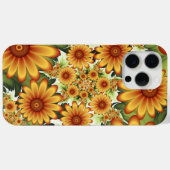 Coques Case-Mate iPhone Rêve Floral, Art Fractal Moderne Abstrait Fleur (Verso (horizontal))
