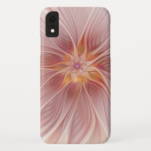 Coques Case-Mate iPhone Rêve floral rose doux Fleur d'art fractal Abstrait (Dos)
