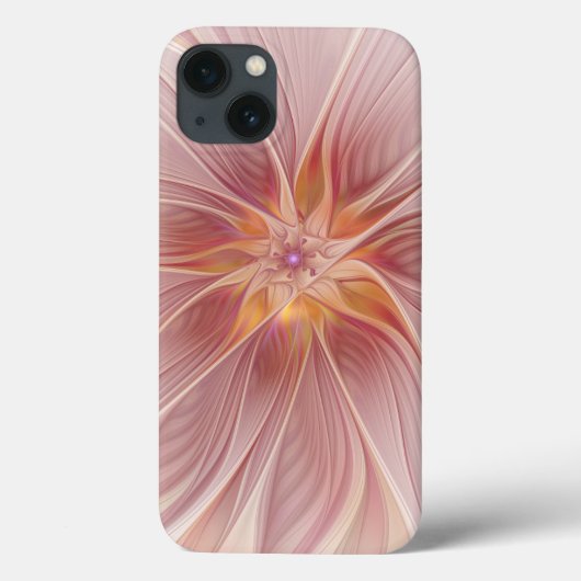 Coques Case-Mate iPhone Rêve floral rose doux Fleur d'art fractal Abstrait (Verso)