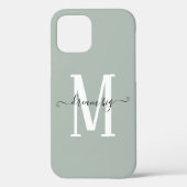Coques Case-Mate iPhone Rêve Motivationnel Gros Monogramme Sage initial (Verso)