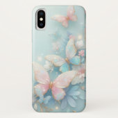 Coques Case-Mate iPhone Rêve : Pastel scintillant bleu & rose Butte (Dos)