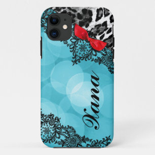 Coque Case-Mate Pour iPhone Rêve rouge de léopard de l'Aqua 311 dans l'arc d