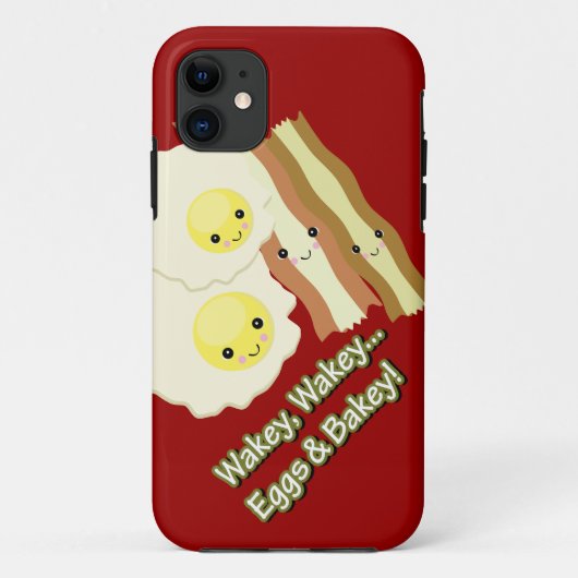 Coques Case-Mate iPhone Réveil réveil œufs et bacon kawaii (Dos)