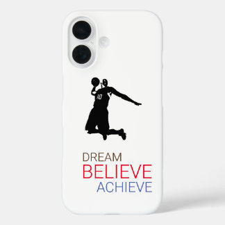 Coques iPhone 16 Rêver croire atteindre le basket-ball