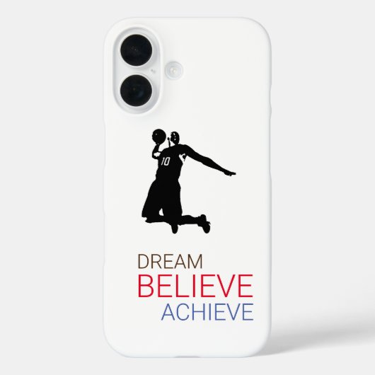 Coques Case-Mate iPhone Rêver croire atteindre le basket-ball (Verso)