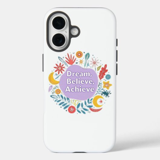 Coques Case-Mate iPhone Rêver, Crois, Réaliser (Verso)