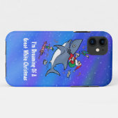 Coques Case-Mate iPhone Rêver D'Un Grand Noël De Requin Blanc (Dos (Horizontal))