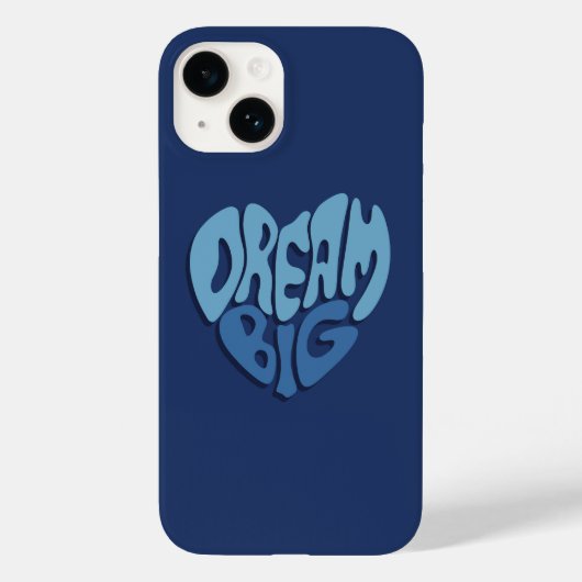 Coques Case-Mate iPhone Rêver grand : citation espace-bleu foncé (Verso)