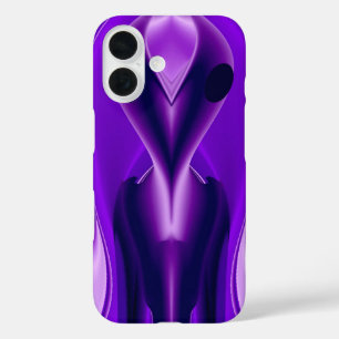 Coques iPhone 16 Rêves arc-en-ciel violet 3D, Alien