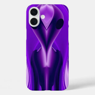 Coques iPhone 16 Plus Rêves arc-en-ciel violet 3D, Alien