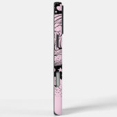 Coques Case-Mate iPhone Rêves célestes Doodles rose noir (Verso / Droite)