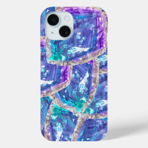 Coque Pour iPhone 15 Rêves cristallins : Améthyste et fusion Aqua
