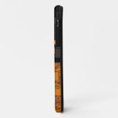 Coques Case-Mate iPhone Rêves éffrayants Halloween orange noir Carré gris (Dos/Gauche)