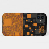 Coques Case-Mate iPhone Rêves éffrayants Halloween orange noir Carré gris (Dos (Horizontal))