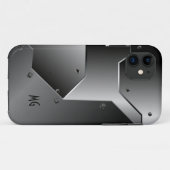 Coques Case-Mate iPhone Revêtement en aluminium brossé gris foncé Revêteme (Dos (Horizontal))