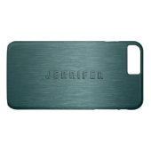 Coques Case-Mate iPhone Revêtement en aluminium brossé vert émaillé (Dos (Horizontal))