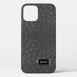 Case-Mate iPhone Case Revêtement en cuir d'autruche noire