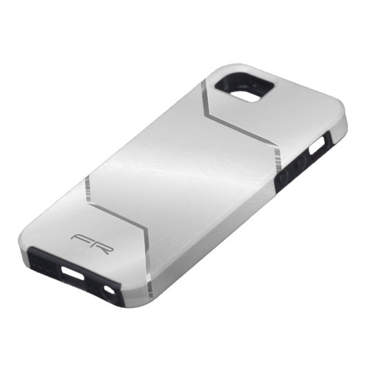 Coques Case-Mate iPhone Revêtement en métal gris argenté en acier inoxydab (Bas)