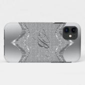 Coques Case-Mate iPhone Revêtement métallique argenté avec Diamants Motif (Dos (Horizontal))