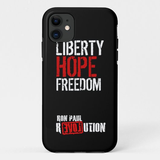 Coques Case-Mate iPhone Révolution de Ron Paul - liberté, espoir, liberté (Dos)