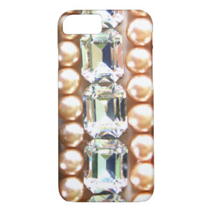 Coques Pour iPhone Rhinestones et perles - Bijoux vintages