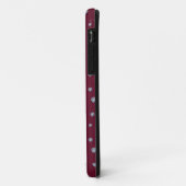 Coques Case-Mate iPhone Rhinestons sur rouge foncé (Dos/Gauche)