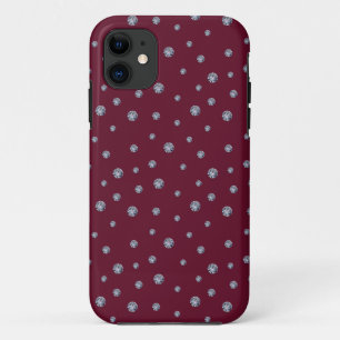 Case-Mate iPhone Case Rhinestons sur rouge foncé