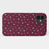Coques Case-Mate iPhone Rhinestons sur rouge foncé (Dos (Horizontal))