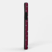 Coques Case-Mate iPhone Rhinestons sur rouge foncé (Dos/Droite)