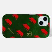 Coques Case-Mate iPhone rhinocéros mignons motif (Verso (horizontal))