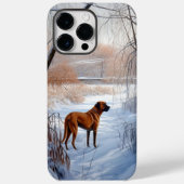 Coques Case-Mate iPhone Rhodesian Ridgeback Laisser Neige Noël (Verso)