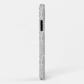 Coques Case-Mate iPhone Rhombus gris, vert, rose sur un blanc (Dos/Droite)