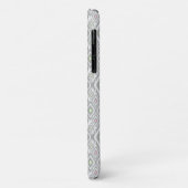 Coques Case-Mate iPhone Rhombus gris, vert, rose sur un blanc (Dos/Gauche)
