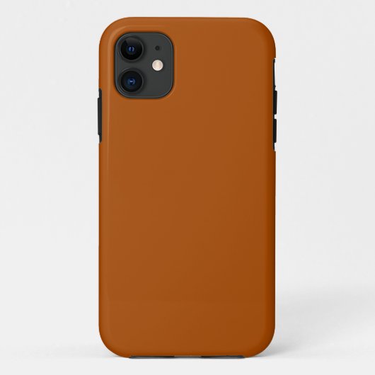 Coques Case-Mate iPhone Riche couleur brun sienne prêt à customiser (Dos)