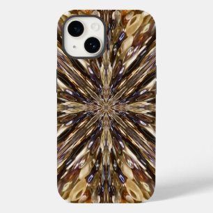 Coque Pour iPhone 14 Richesse Des Perles De Semence Motif Abstrait