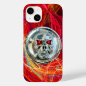 Coques Case-Mate iPhone RIDEAUX DE JUMEAUX, Frottes Fractales Rouges Jaune (Verso)