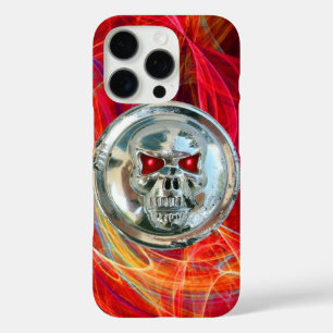iPhone 16 Pro Case RIDEAUX DE JUMEAUX, Frottes Fractales Rouges Jaune