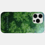 Coques Case-Mate iPhone Rind de Fruit Vert pastèque Monogramme (Verso (horizontal))
