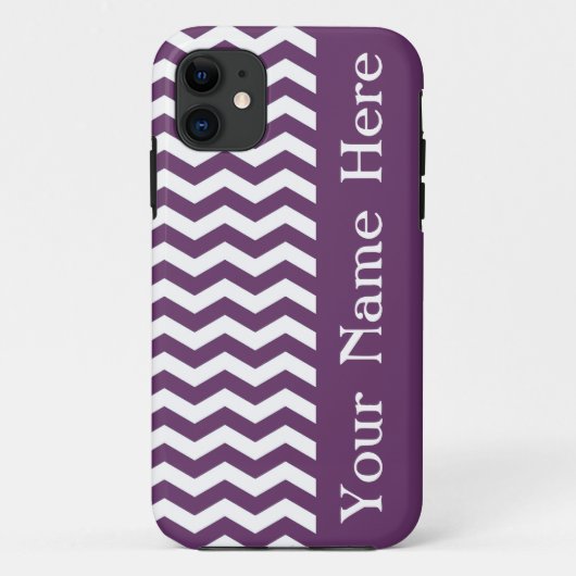 Coques Case-Mate iPhone Riviera Lavendar Wave Chevron avec nom (Dos)