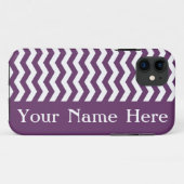 Coques Case-Mate iPhone Riviera Lavendar Wave Chevron avec nom (Dos (Horizontal))