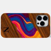 Coques Case-Mate iPhone Rivière de couleur vibrante en bois (Verso (horizontal))
