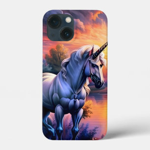 Case-Mate iPhone Case Rivière du Lac du Coucher de Soleil Licorne Sept