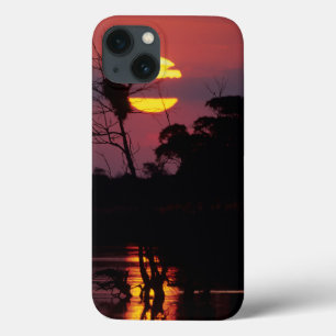 Etui iPhone 13 Rivière Sabi au coucher du soleil, Parc national K