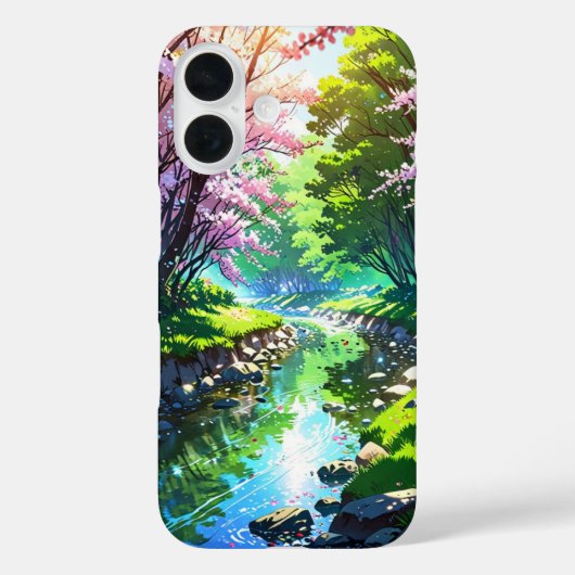 Coques Case-Mate iPhone Rivière Spring en Forêt - Paysage Anime (Verso)
