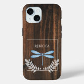 Coques Case-Mate iPhone Robe bleue rustique personnalisée (Verso)