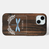 Coques Case-Mate iPhone Robe bleue rustique personnalisée (Verso (horizontal))