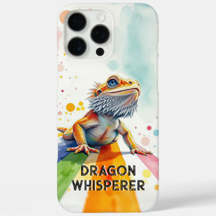 Coques iPhone 16 Pro Max Robe D'Aquarelle Colorée De Dragon Porté Vibrant