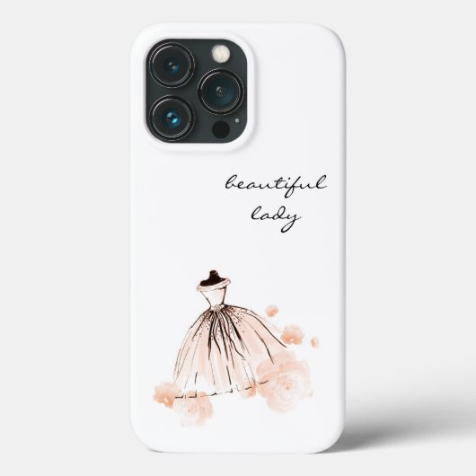 Coques Case-Mate iPhone robe de fleurs modernes rose vif (Verso)