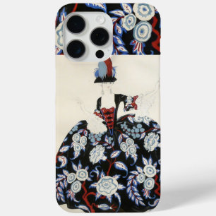 COQUE iPhone 15 PRO MAX ROBE FLORALE ÉLÉGANTE À DAMES AVEC FLEURS BLANCHES